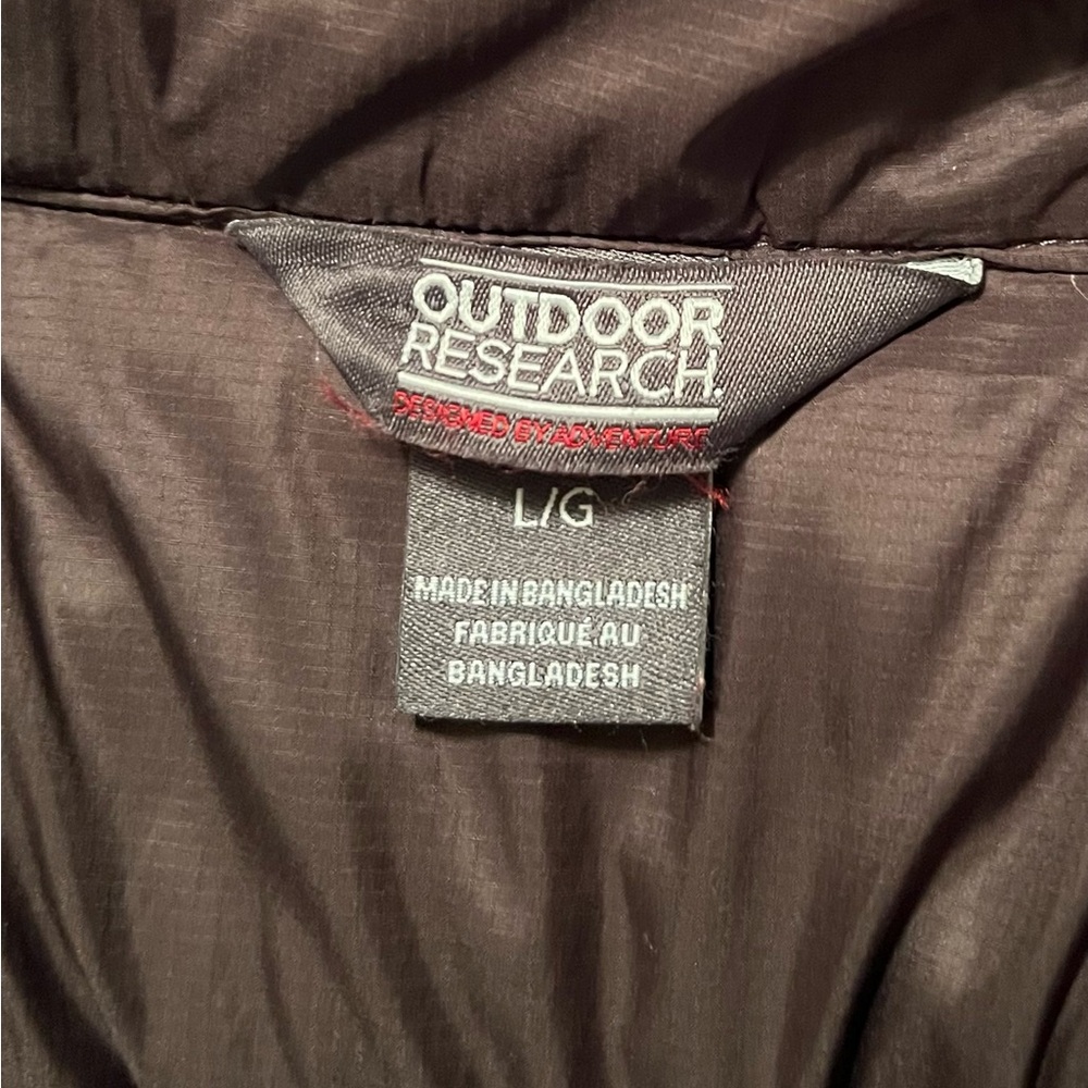 Outdoor Research Transcendent Green Hooded Puffer Mens Large GC - Picture 3 of 15